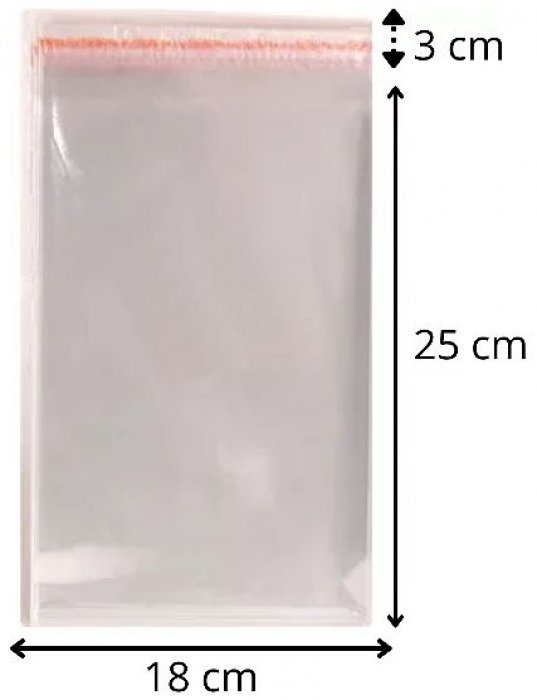 Saco Plastico Aba Adesiva N29 18X25+3 C/100 Transp Vabene