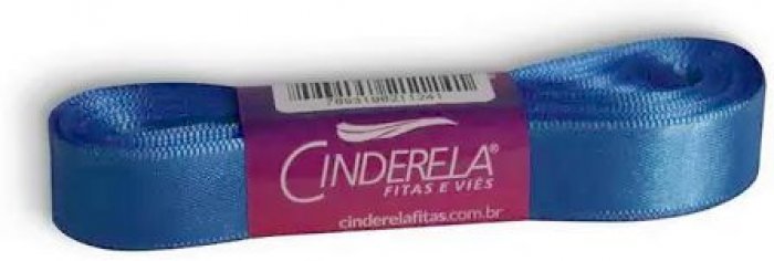 Fita Cetim 15MM X 10 MT Azul Royal Cinderela