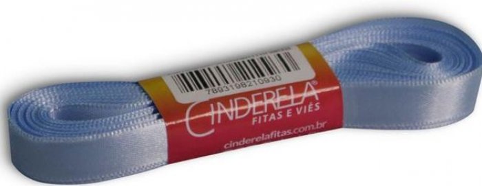 Fita Cetim 10MM X 10 MT Azul Claro Cinderela