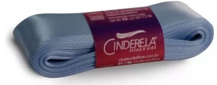 Fita Cetim 38MM X 10 MT Azul Claro Cinderela
