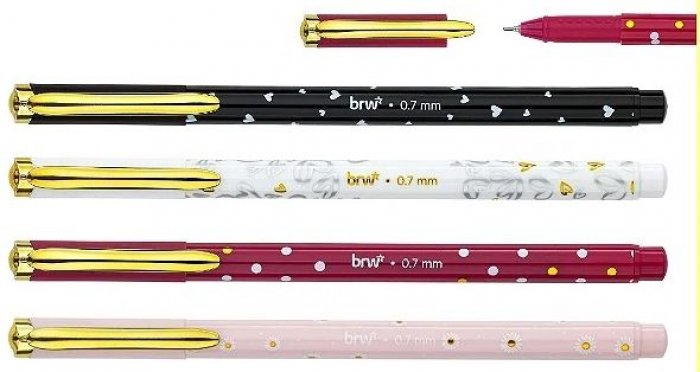 Caneta BRW Estampada Feminina Azul 0.7 CA0058 Sortidas