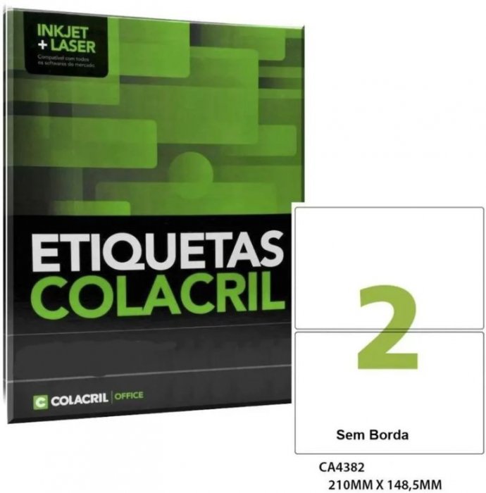 Etiqueta CA4382 C/02 148,5X210 Colacril 100FLS Ecommerce