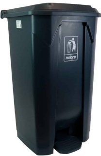 Lixeiro Plastico C/pedal 99,9L Cinza Nobre 56325