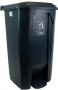 Lixeiro Plastico C/pedal 99,9L Cinza Nobre 56325