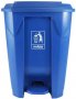 Lixeiro Plastico C/pedal Seletivo 50L Azul Nobre 59178 (Papeis)
