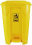 Lixeiro Plastico C/pedal Seletivo 50L Amarelo Nobre 59179 (Metais)