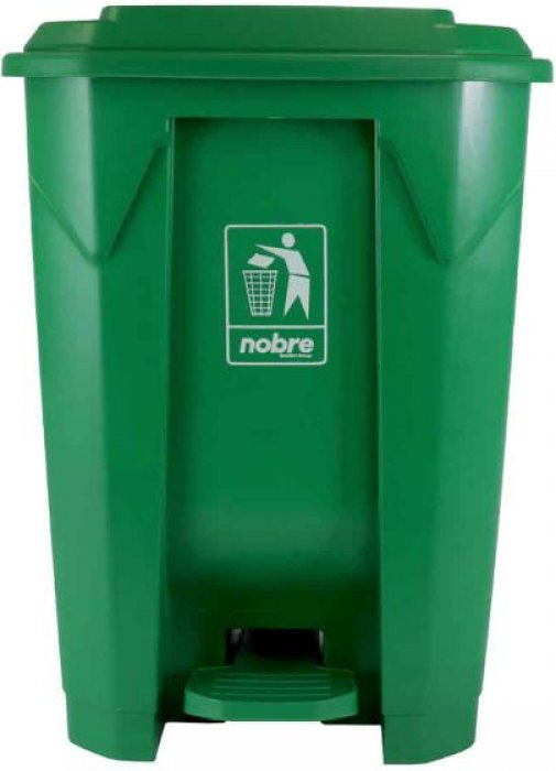 Lixeiro Plastico C/Pedal Seletivo 50L Verde Nobre 59180 (Vidros)