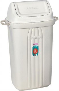 Lixeiro Plastico Basculante 30L Branco Sanremo 283