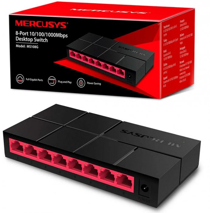Switch 8 Portas Tplink MS108G Gibabit 10/100/1000MB Mercusys