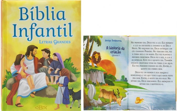 Livro Biblia Infantil (Letras Grandes) Todo Livro