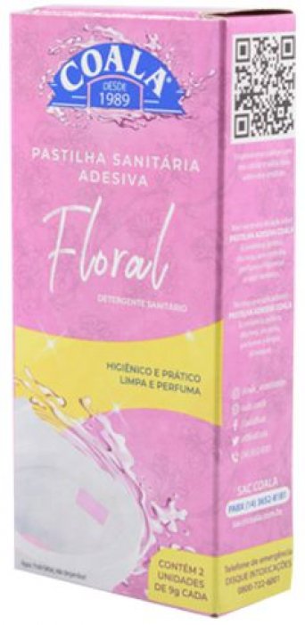 Pedra/Pastilha Adesiva Sanitaria C/2 Floral Coala