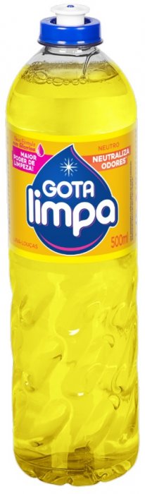 Detergente Lava Loucas 500ML Neutro - Gota Limpa/Lar