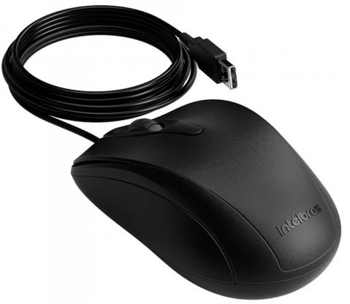 Mouse USB C/Cabo Intelbras MCI20 Preto