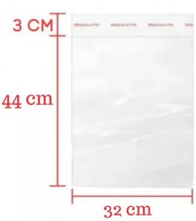 Saco Plastico Aba Adesiva N36 32X44+3 C/100 Transp Vabene