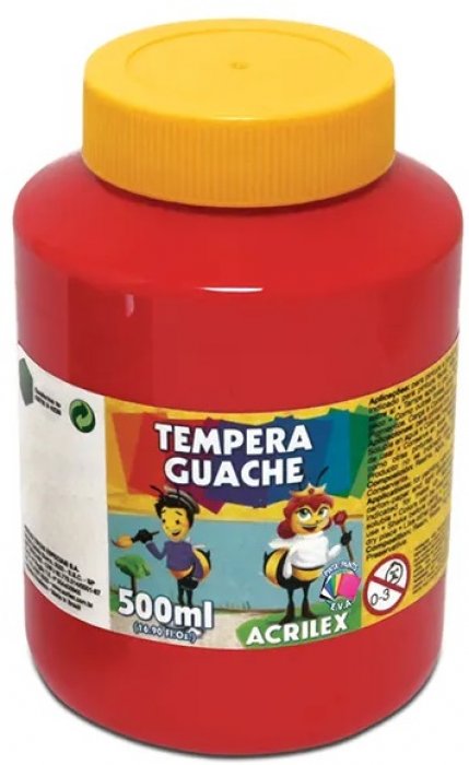 Tempera Guache 500 ML Vermelho Fogo