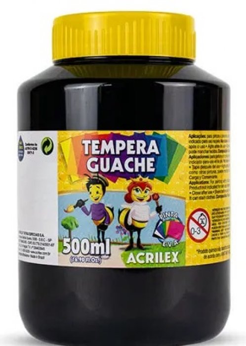 Tempera Guache 500 ML Preto
