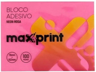 Bloco Adesivo **maxprint** 743416 *76X102* Rosa Neon 100Fls