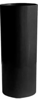 Lixeiro Plastico Longo 57Cm 23L Preto Redondo - Porta Guarda-Chuva