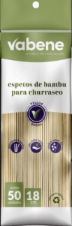 Espeto Churrasco Bambu Medio 18Cm - Pct/50 - Vabene