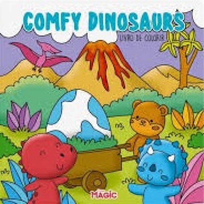 Livro Colorir Bobbie Goods Comfy Dinossaurs 48PAG 150G - Magic
