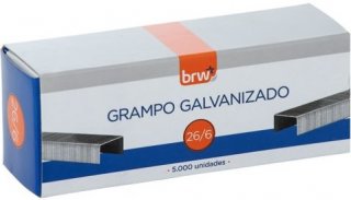 Grampo Brw 26/6 *galvanizado* Cx/5000    Gr5000