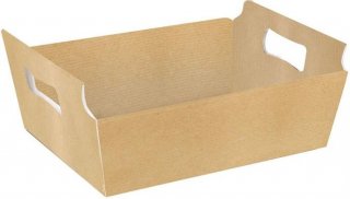 Cesta de Papel Caixote Kraft G 32 Cm X 24 Cm X 11 Cm - Cromus