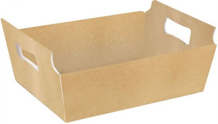 Cesta de Papel Caixote Kraft G 32 CM X 24 CM X 11 CM - Cromus