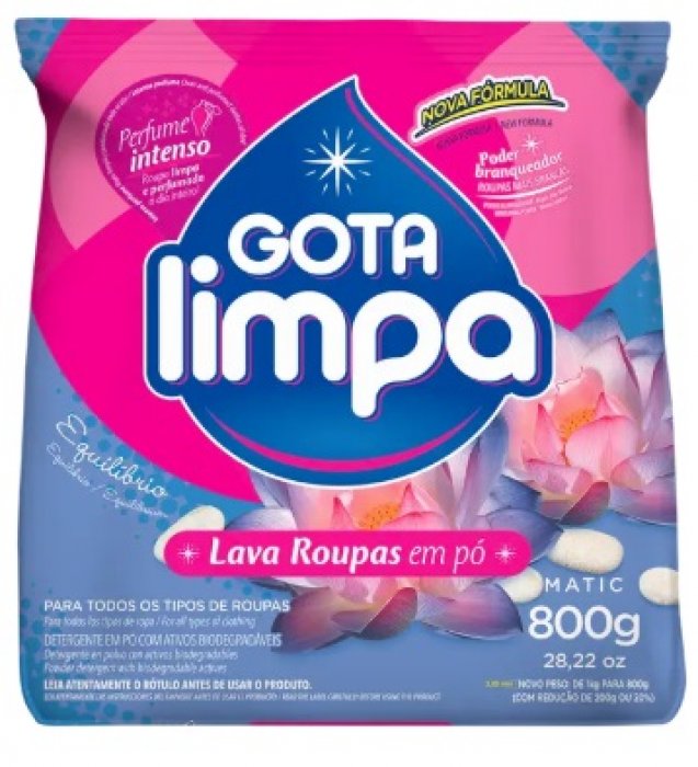 Sabao em Po 800GR Gota Limpa (Lava Roupas)
