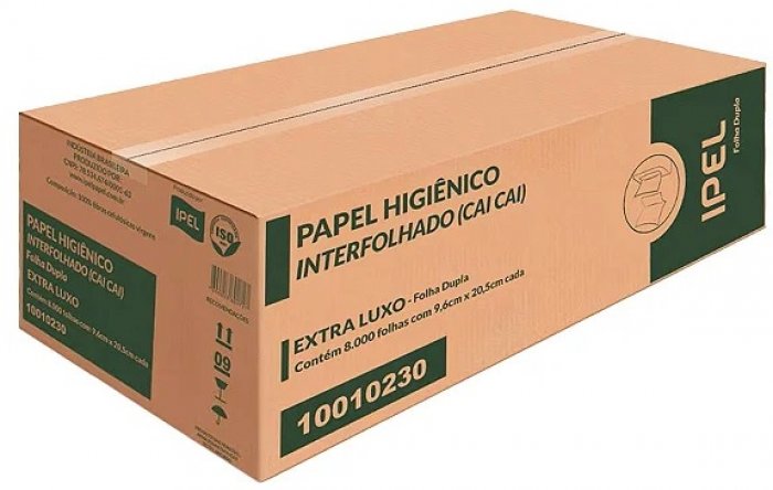 Papel Hig. Cai Cai **F.Dupla C/8000** 100%Cel. Ipel Extra Luxo