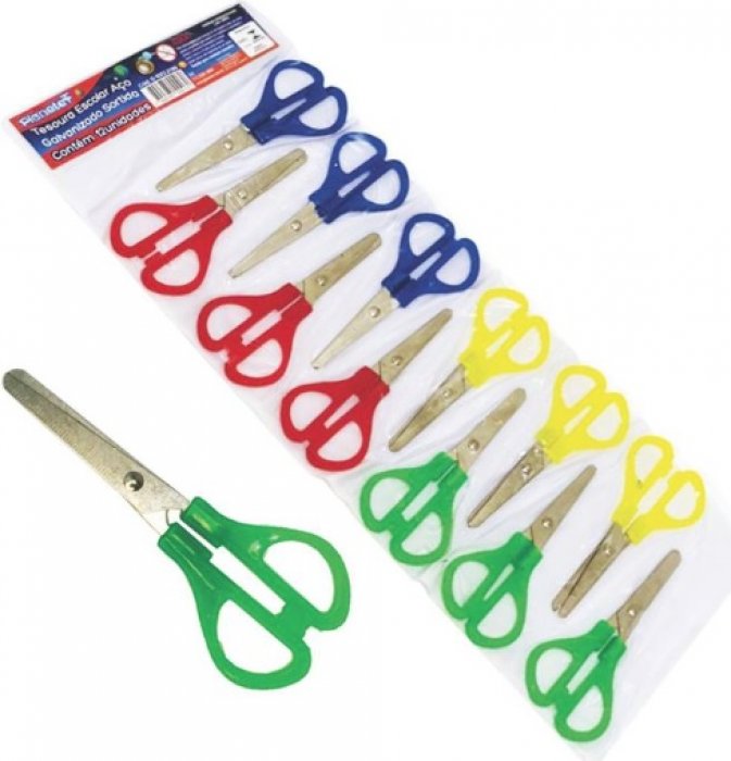 Tesoura Escolar VMP/Planeta Sortidas 13CM