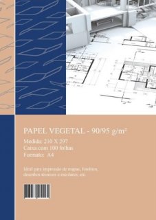 Papel Vegetal A4 90Gr  *mares*  Cx/100Fls