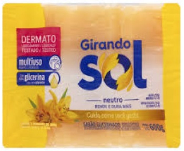 Sabao em Barra Amarelo PCT/3X200G - Girando Sol