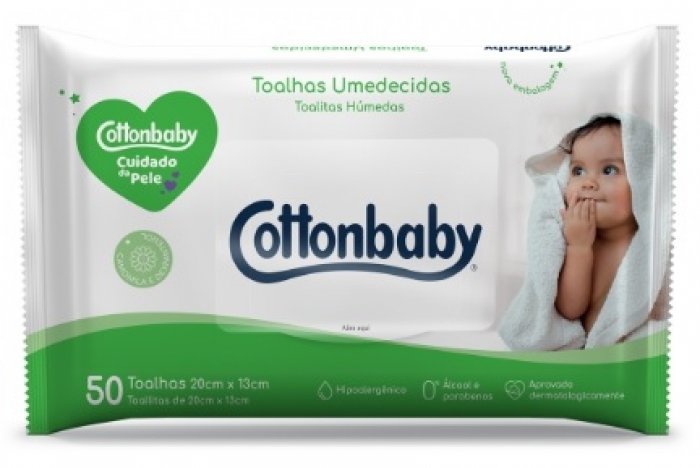 Toalha Umedecida Cottonbaby PCT/50 - Lenco Umedecido