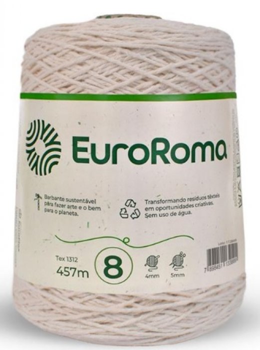 Barbante Rolo Grande 457M/600G Cru N8 Euroroma