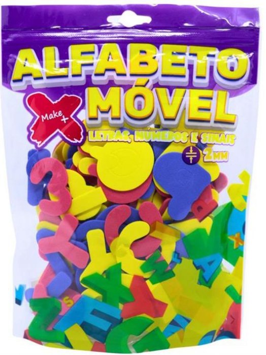EVA - Alfabeto Movel Letras/Num 40MM PCT/150 Gatte Ref.15370