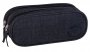 Penal Duplo Linho Jeans Preto Packn'Go 25442PT Estojo