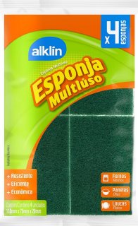 Esponja Lava Loucas **alklin**  **pct/4**