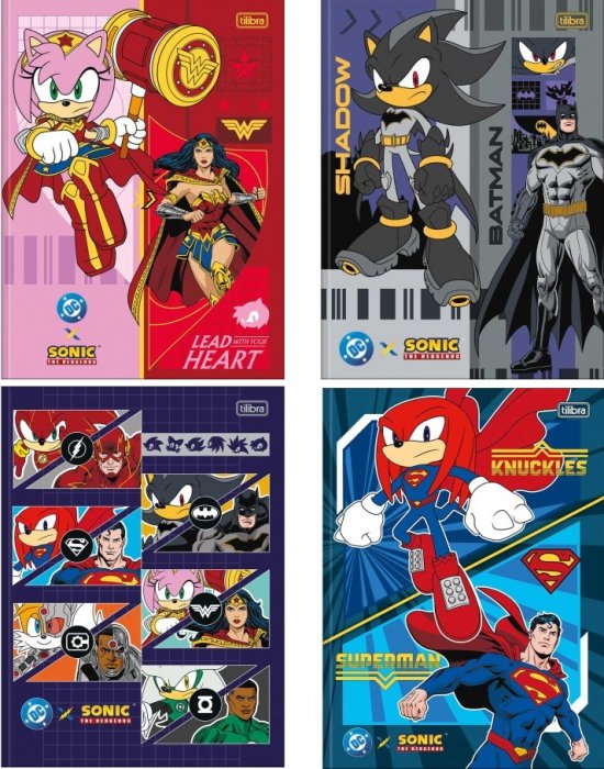 Caderno CD Univ Cost 80 FLS Sonic X Dc Tilibra 342998