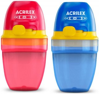 Apontador Acrilex Duo C/deposito Sortidos 22421