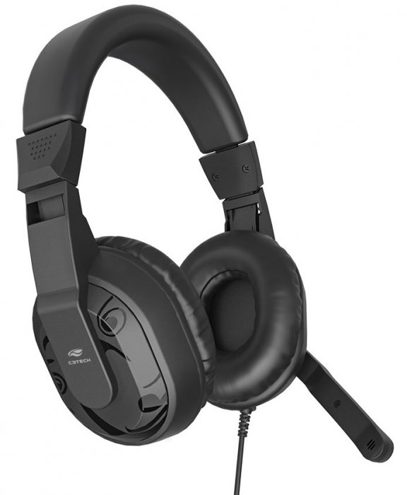Headset Usb Fone C/microfone Biauricular C3Tech Ph-300Bk 40Mm