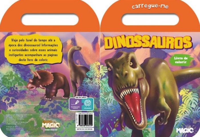 Livro **colorir/ler Carregue-Me Dinossauros 32Pg - Magic Kids