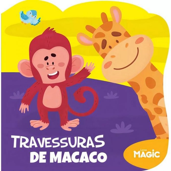 Livro Leitura Recortado Travessuras do Macaco 10PG - Magic Kids