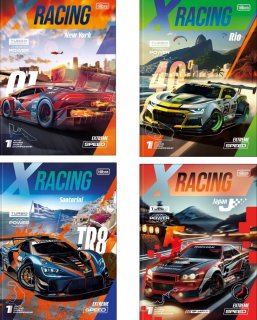 Caderno Cd Univ Cost 48 Fls X-Racing Tilibra