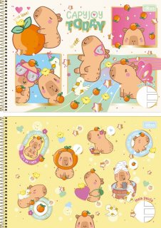 Caderno Cd Esp Meia Pauta 40 Fls Capyclub  Tilibra
