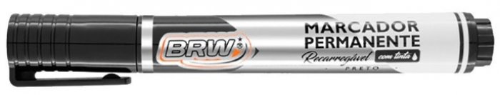 Pincel Atomico BRW Preto Recarregavel CA7002