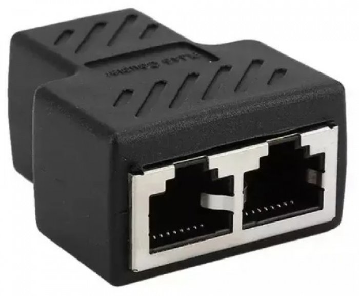 Conector Emenda Divisor RJ45 La-E20 Pluscable Preto