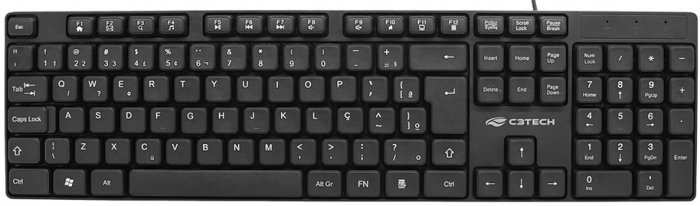 Teclado Usb C/cabo C3Tech Kb-M10Bk Multimidia Preto