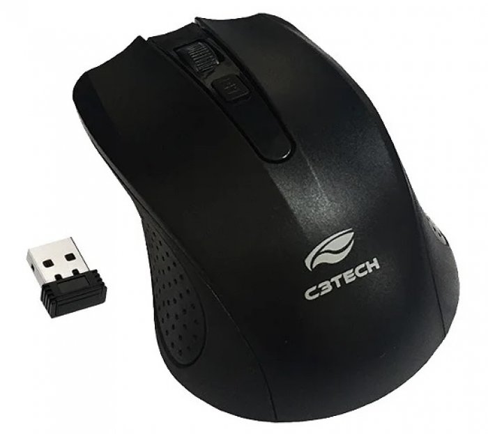 Mouse *Sem Fio* USB C3TECH M-W012BK Ii Preto