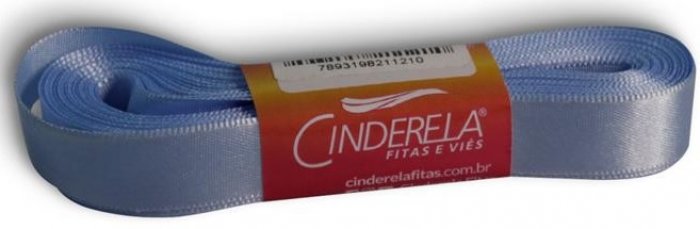 Fita Cetim 15MM X 10 MT Azul Claro Cinderela