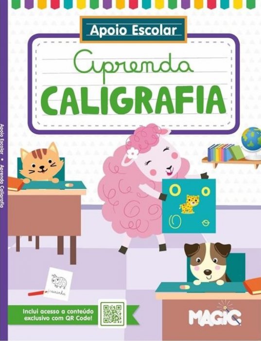 Livro Cartilha Aprenda Caligrafia 96PAG - Magic Kids
